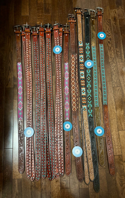 New Genuine leather R&R Western belts