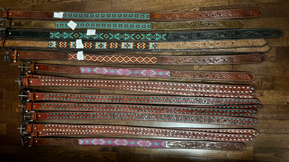 New Genuine leather R&R Western belts