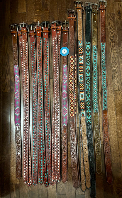 New Genuine leather R&R Western belts